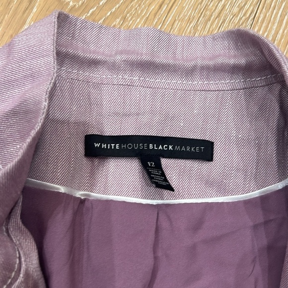 White House Black Market Linen Blend Moto Jacket - Picture 3 of 9